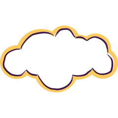 Playful Cloud Brush Sign