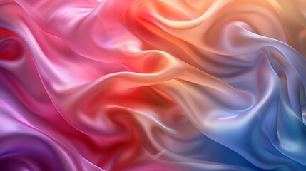 Fototapeta premium Sensual Elegance of Draped Satin: A Blush and Sapphire Textile Dream