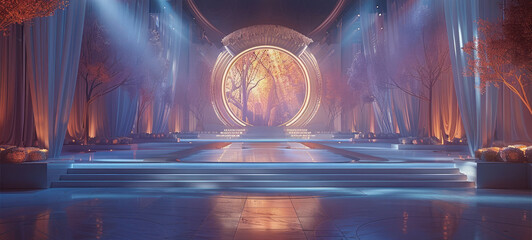 Stage design for a beauty pageant. Generative AI.