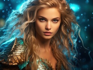 Fototapeta premium Enchanting Mermaid Portrait