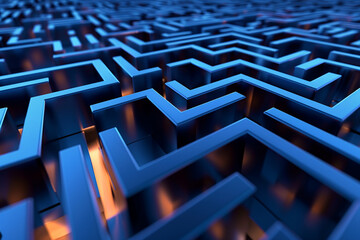 Hypnotic labyrinth of interlocking geometric shapes.