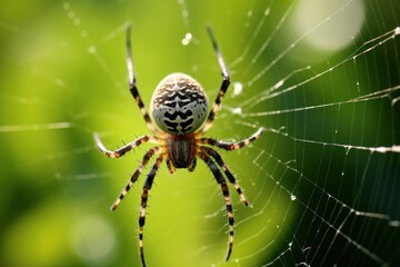 Close-up of a spider on a web