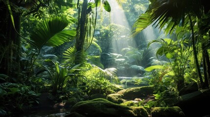 Lush Tropical Rainforest Landscape