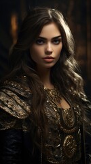 Fototapeta premium Captivating Warrior Woman Portrait