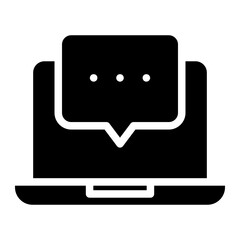 laptop with speech bubble 