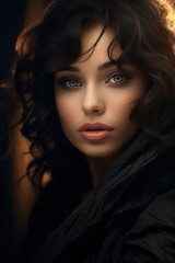 Fototapeta premium Captivating Portrait of a Mysterious Woman