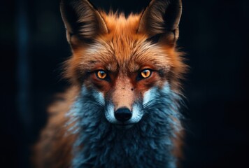 Fototapeta premium Captivating Close-Up of a Majestic Fox