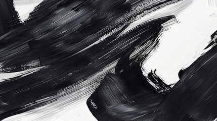 Office wallpaper featuring dramatic black and white abstract gouache strokes.