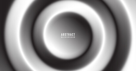 3D black white techno background overlap layer on bright space with blurred shape effect decoration. Modern graphic design element gray circles style concept for web, flyer, card, or brochure cover