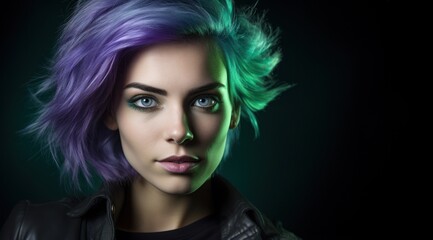 Vibrant Hair Color Portrait