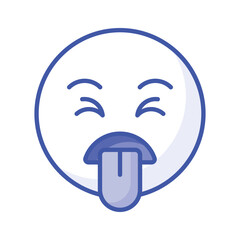 Disgusted emoji vector design, customizable unique vector