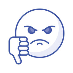 Disgusted emoji vector design, customizable unique vector