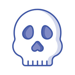 Skull vector design, spooky icon in modern style
