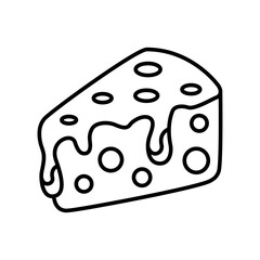 Cheese icons vector set in line, flat, and color style. Mozzarella, cheezy, chezzy, yogurt, ricotta, cream cheese, parmesan, cheddar, brie, emmenthal, gouda symbol. Vector illustration