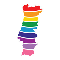 portugal swoosh silhouette rainbow map