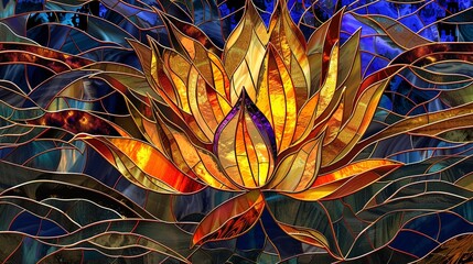 stained glass lotus flower 