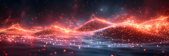 Fototapeta premium Cyber Horizon: A Futuristic Cityscape of Technology and Innovation Unfolds