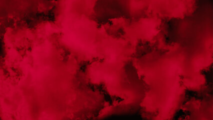 Red and black mix as a background of clouds and fog. Black and red wallpaper, red smoke on a dark Red particles explosion on black background graphics pattern lines.