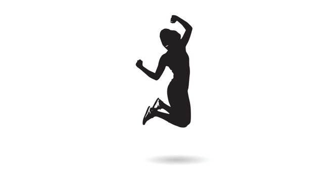 Hip hop dance silhouette design, dance silhouette with jumping style