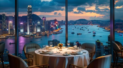 Experience the magic of international cuisine against the backdrop of stunning vistas from various c