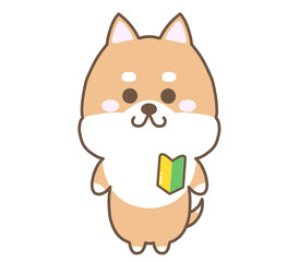 初心者マークをつけたいぬ