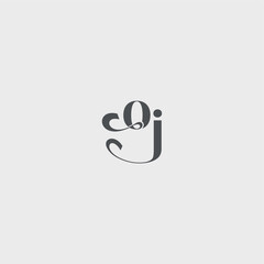 beauty monogram initial logo simple and minimalism OJ Classy black fashion letter