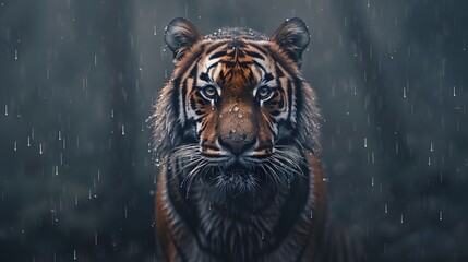 A stunning 4K wallpaper of a Bengal tiger emerging from morning mist.