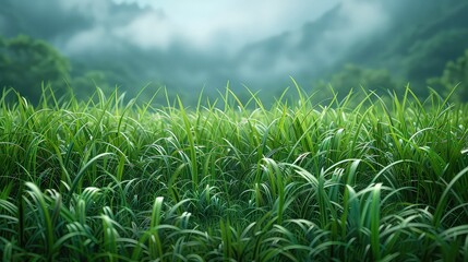 An image of beautiful green grass background - obrazy, fototapety, plakaty