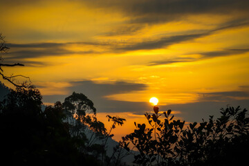 sunrise over the mountains