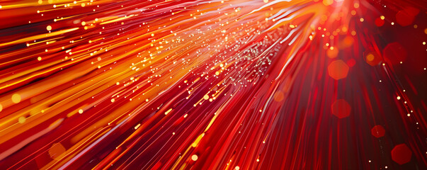 Obraz premium Blazing Trails of Red Light in a Dynamic Energy Explosion