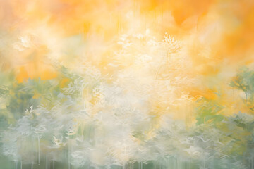 Tranquil Sunshine Tranquility, abstract landscape art, painting background, wallpaper, generative ai
