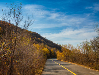 Autumn scenery of Moon Town, Zhalantun, Hulunbuir, Inner Mongolia Autonomous Region, China