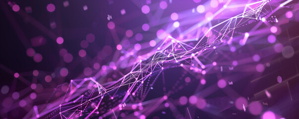 Cosmic Purple Energy Fields in the Heart of a Digital Nebula
