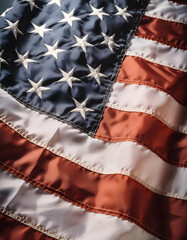 Hyper-realistic wallpaper of an American flag - obrazy, fototapety, plakaty