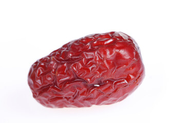 Red dates are isolated on a white background