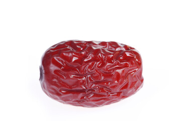 Red dates are isolated on a white background