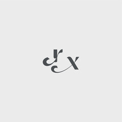 beauty monogram initial logo simple and minimalism RX Classy black fashion letter