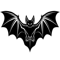 Eerie Elegance: Black Bat Silhouette Designs for Spooky Ambiance