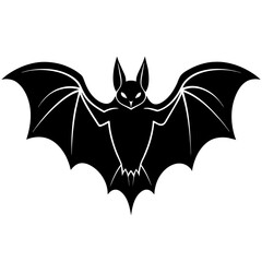 Eerie Elegance: Black Bat Silhouette Designs for Spooky Ambiance