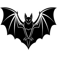 Eerie Elegance: Black Bat Silhouette Designs for Spooky Ambiance