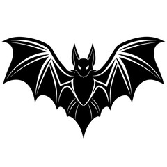 Eerie Elegance: Black Bat Silhouette Designs for Spooky Ambiance