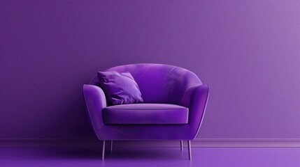  armchair furniture, design template, purple, dominant color, color theory, realistic mockup, high definition 8K, complimentary color scheme, decor, interior design, comfort, modern, quality, luxury, 