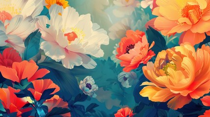 Abstract background beautiful Flowers