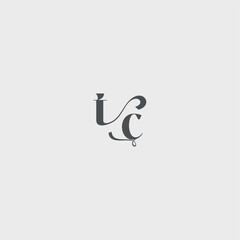 beauty monogram initial logo simple and minimalism TC Classy black fashion letter