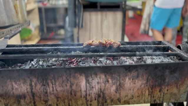a place to burn satai made from charcoal