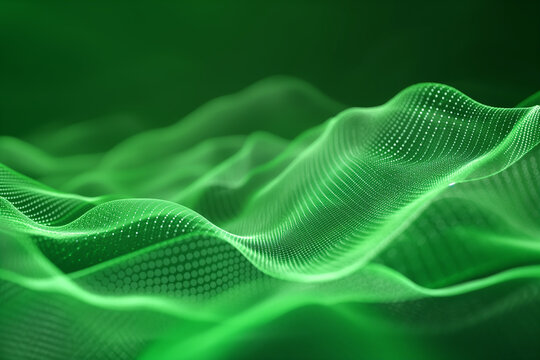 3D abstract eco theme background. Ultrarealistic and detailed conceptual green wallpaper