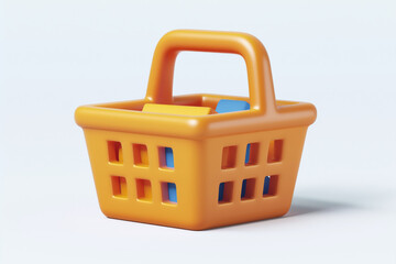 3d render of a shopping basket