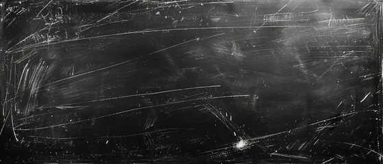 A detailed image of a classic black chalkboard