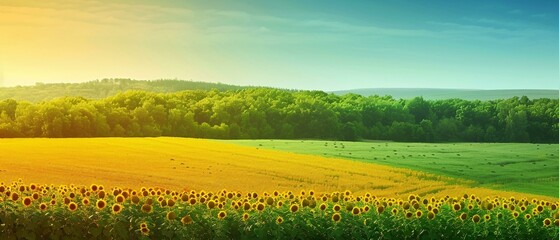 Fototapeta premium Landscape with grass