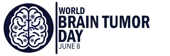World Brain Tumor Day. June 8. Suitable for greeting card, poster and banner. Vector illustration.